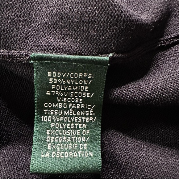 Lauren Ralph Lauren Black Dress with Embellished Neck Collar Size XL NWT - Picture 10 of 15